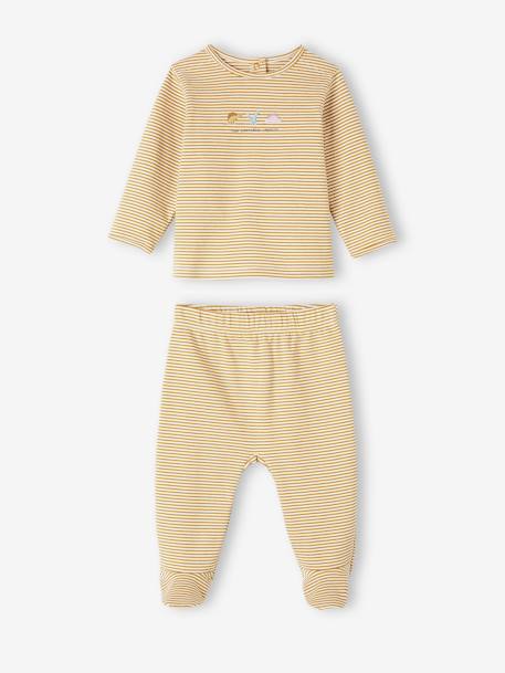 Lot de 2 pyjamas dinosaure bébé en interlock terracotta 