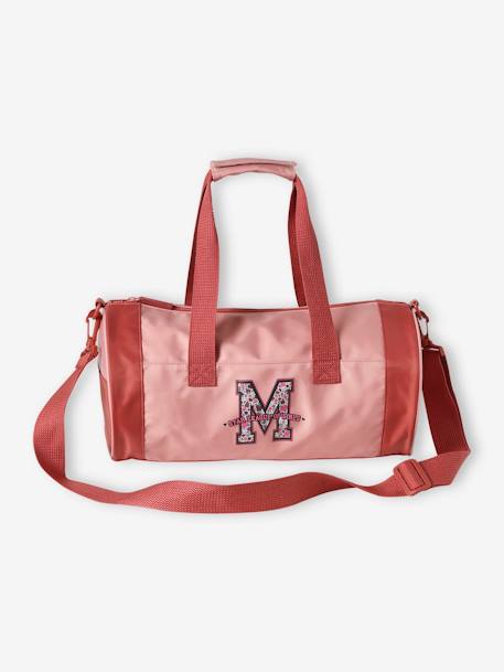 Sporttasche für Mädchen, zweifarbig, Glitteraufdruck rosa 