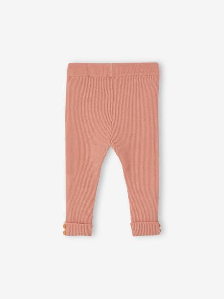 Baby Strick-Leggings Oeko-Tex koralle 