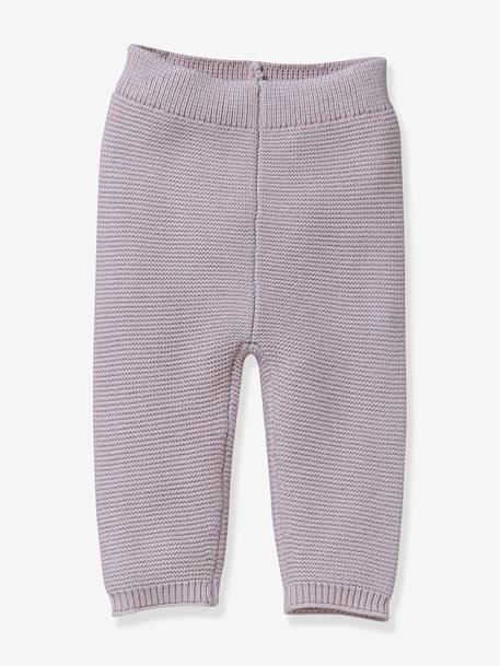 Legging Bébé en coton biologique et laine CYRILLUS rose 