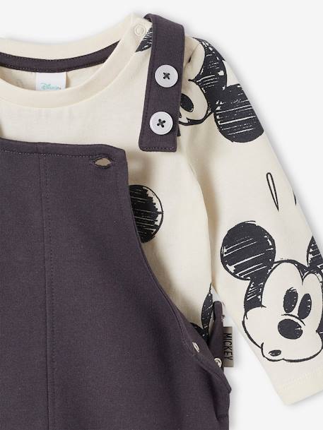 Ensemble Disney® bébé T-shirt coton + salopette denim gris 
