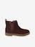 Boots en cuir fille collection maternelle bordeaux 