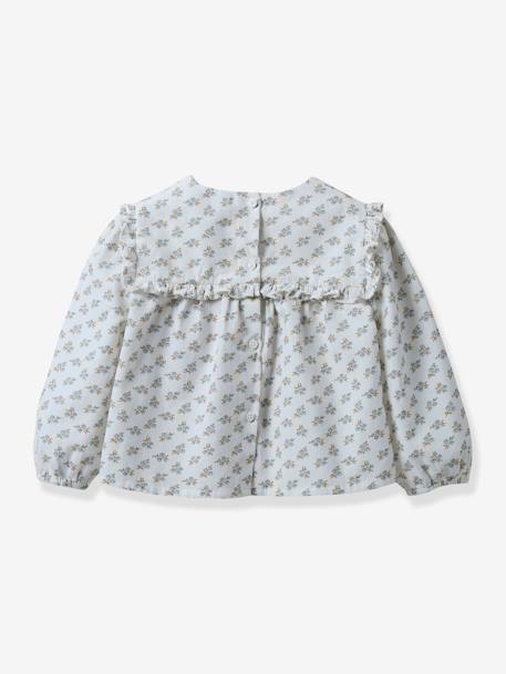 Baby Bluse CYRILLUS mit Print KATE blau bedruckt 