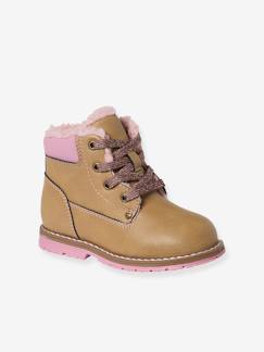 Chaussures-Chaussures fille 23-38-Boots, bottines-Boots fourrées lacées fille collection maternelle
