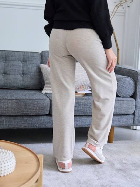 Pantalon large de grossesse avec bandeau anthracite 