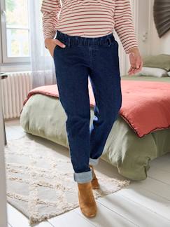 Vêtements de grossesse-Pantalon-Jean paperbag de grossesse bandeau sans couture