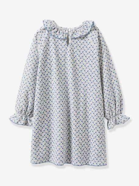 Chemise de nuit Fille en velours CYRILLUS blanc imprimé 