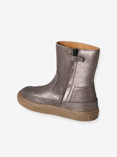 Bottes en cuir fille collection maternelle bronze 