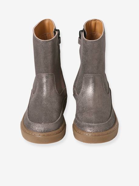 Bottes en cuir fille collection maternelle bronze 