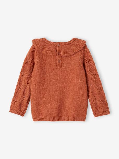 Baby Pullover rostfarben 
