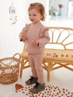 Baby-Set aus Strick: Pullover & Leggings