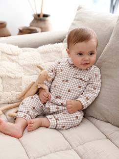 Bébé-Pyjama, surpyjama-Dors-bien rayé bébé garçon en coton ouverture devant