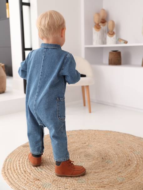 Combinaison bébé en denim stone 