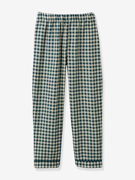 Pyjama classique Garçon Vichy CYRILLUS carreaux vert 