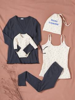 Umstandsmode-Pyjama, Homewear-Mutter-Kind Set für den Klinik-Koffer