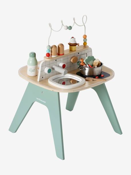 Kinder Activity-Tisch mit Spielküche, Holz FSC natur 