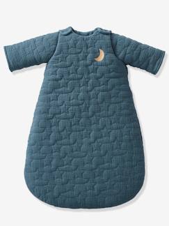 Bio-Kollektion: Baby Schlafsack mit abnehmbaren Ärmeln "Traumnächte" - Baumwollgaze