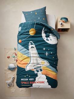 Linge de maison et décoration-Linge de lit enfant-Parure enfant fourre de duvet + taie d'oreiller SPACE ADVENTURE