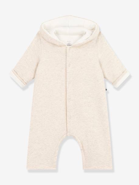 Combinaison longue ouatinée à capuche en coton bébé PETIT BATEAU beige 