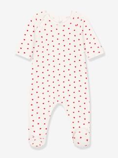 Baby-Strampler, Pyjama, Overall-Baby Samt-Strampler mit Herzen PETIT BATEAU