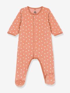 Baby-Strampler, Pyjama, Overall-Bedruckter Baby Samt-Strampler PETIT BATEAU