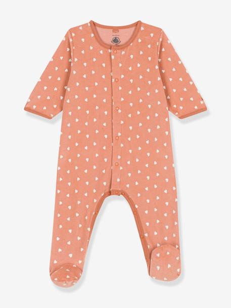 Pyjama bébé imprimé en velours PETIT BATEAU marron imprimé 