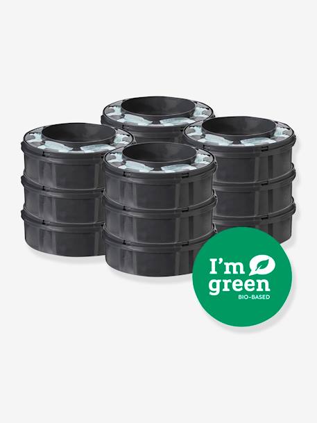 Lot de 12 recharges pour poubelles à couches Tec et Twist & Click TOMMEE TIPPEE Sangenic en plastique recyclé GRIS 