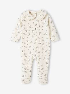 Baby-Strampler, Pyjama, Overall-Baby Sweat-Strampler mit Blumenprint Oeko-Tex