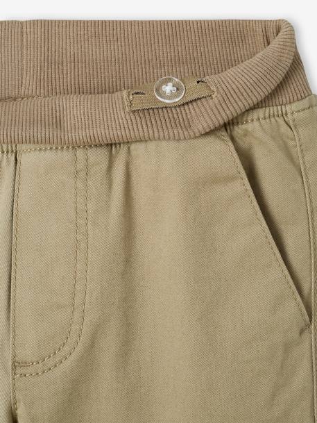 Pantalon cargo droit MorphologiK facile à enfiler garçon Tour de hanches FIN bronze+gris ardoise 