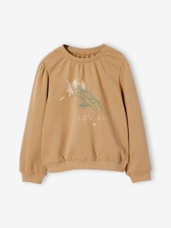 Mädchen-Pullover, Strickjacke, Sweatshirt-Sweatshirt-Mädchen Sweatshirt mit Flockprint-Blumen