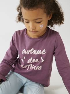 Mädchen-T-Shirt, Unterziehpulli-Mädchen Shirt mit Messageprint BASIC Oeko-Tex