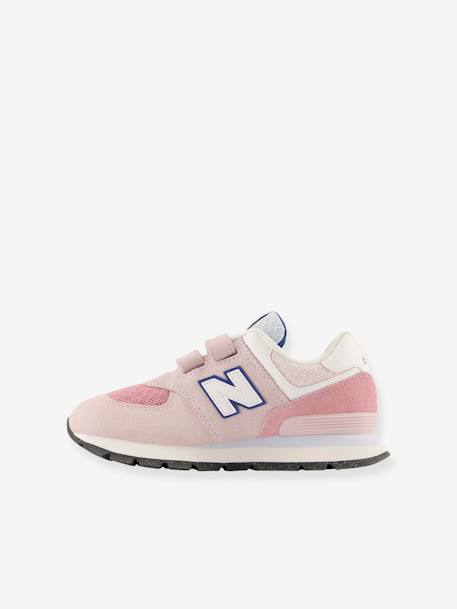 Kinder Schnür-Sneakers „574“ NEW BALANCE rosa+tintenblau 