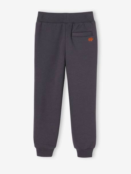 Pantalon jogging en molleton doublé sherpa garçon anthracite 