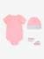 Baby-Set: Body, Schühchen & Mütze CONVERSE rosa 