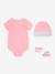 Baby-Set: Body, Schühchen & Mütze CONVERSE rosa 