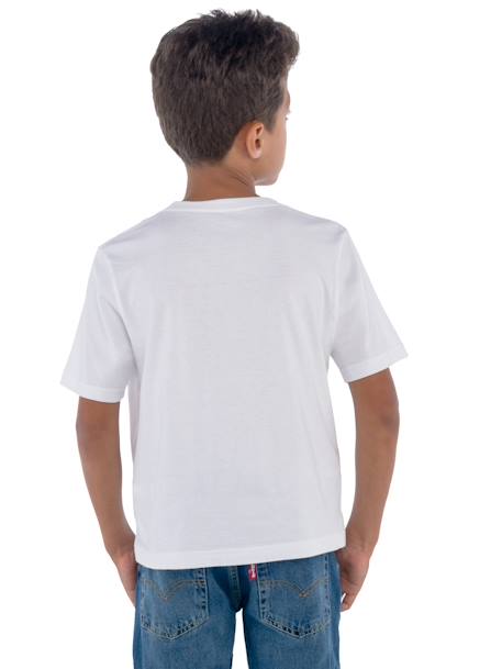 Jungen T-Shirt Batwing Levi's blanc+bleu 