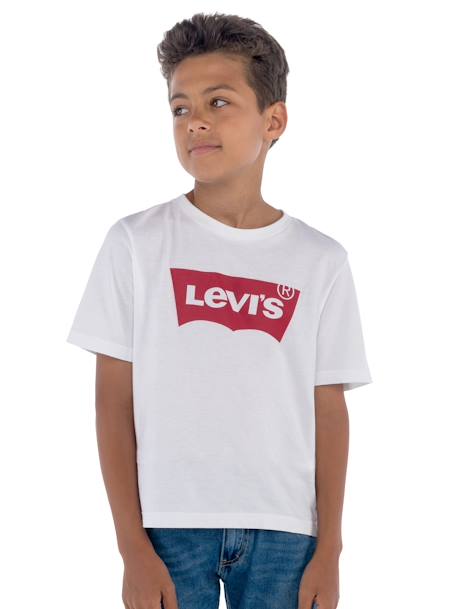 Jungen T-Shirt Batwing Levi's blanc+bleu 