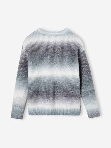 Jungen Pullover mit Farbverlauf grau meliert 