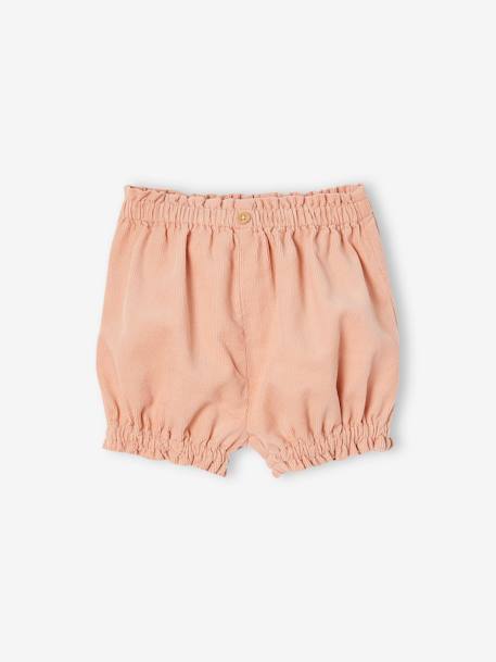 Lot de 2 bloomers bébé en velours vieux rose 