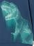 Jungen Dino-Kapuzensweatshirt nachtblau 