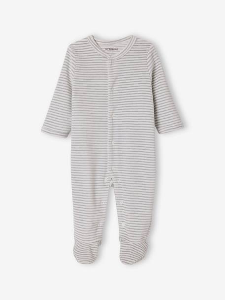 Baby-Set, 6 Teile beige+graublau 