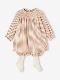 Baby-Mädchen Baby-Set: Kleid, Shorts & Strumpfhose