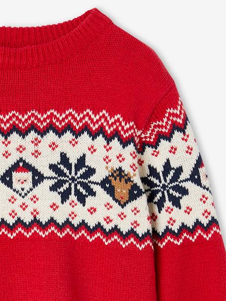 Kinder Weihnachts-Pullover Capsule Collection FAMILIE Oeko-Tex rot 