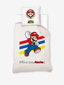 Linge de maison et décoration-Parure housse de couette + taie d'oreiller enfant Super Mario® et Luigi