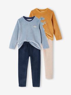 Junge-Pyjama, Overall-2er-Pack Jungen Schlafanzüge, Baufahrzeuge