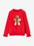 Mädchen Sweatshirt, Weihnachten rot+tannengrün 