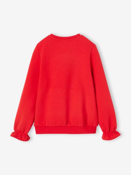 Mädchen Sweatshirt, Weihnachten rot+tannengrün 
