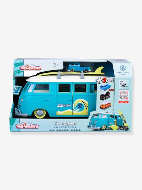 Spielzeug-Autotransporter Volkswagen The Originals Carry Case MAJORETTE mit 3 Autos blau 