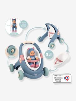 Spielzeug-Babypuppen und Puppen-3-in-1 Baby Lauflern-/Puppenkinderwagen mit Puppe SMOBY
