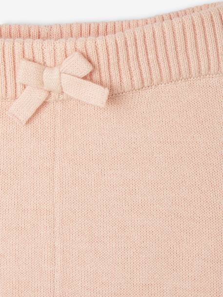 Ensemble de Noël 2 pièces bébé en tricot rose poudré 